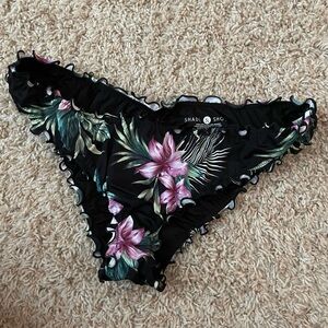 Tropical cheeky bikini bottom